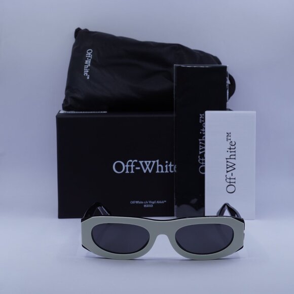 Off-White OERI13O ORLANDO 0107 Oval Sunglasses – White/Black main image 7